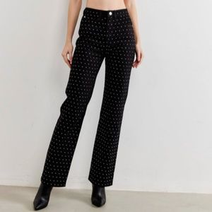 NEW Gianni Bini | Ivy Rhinestone Straight Leg High Waisted Jeans